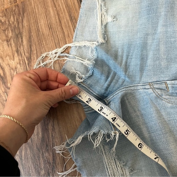 Frame Le Grand Garcon Raw-Edge Denim Shorts - Picture 8 of 13